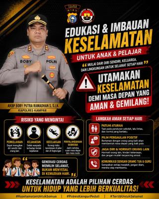 Jaga Keselamatan Generasi Penerus, Kapolres Kampar: Orang Tua Wajib Tingkatkan Pengawasan Saat Ada A